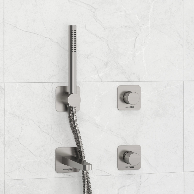 Встраиваемый комплект для ванны с лейкой и изливом WASSER KRAFT TAUBER