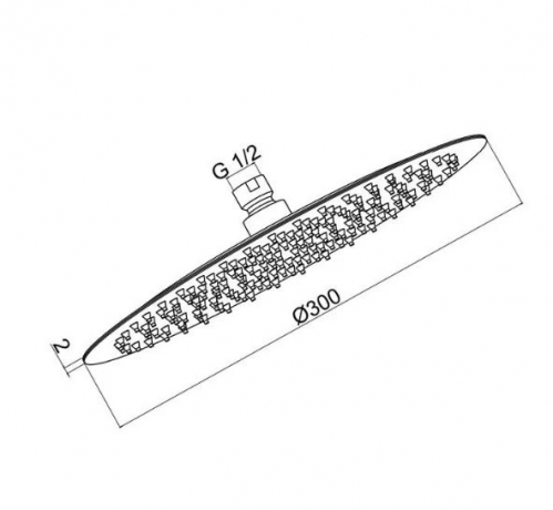 Верхний душ Aquame графит