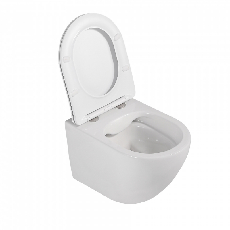 Унитаз ABBER Bequem  подвесной белый, безободковый