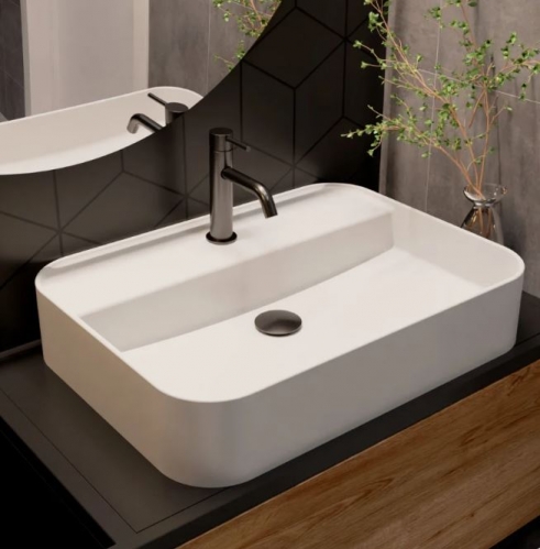 Смеситель для умывальника AQUAme Siena графит. 