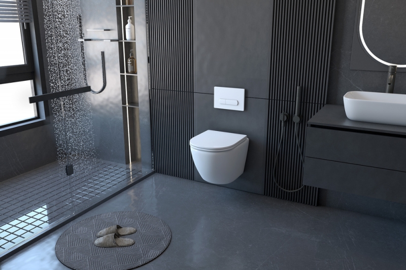 Унитаз ABBER Bequem  подвесной белый, безободковый