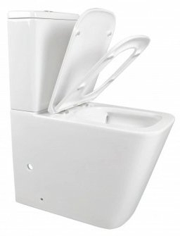 Унитаз напольный Terminus Ватикан 36,5x61 безободковый белый SoftClose