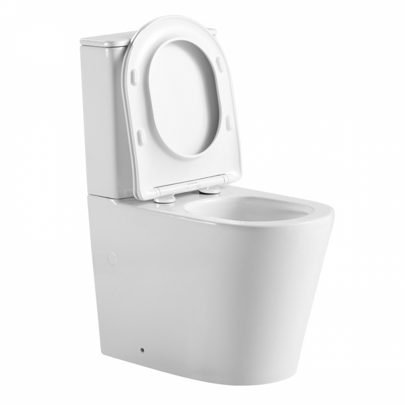 Унитаз ABBER Bequem  компакт белый матовый, безободковый, смыв торнадо