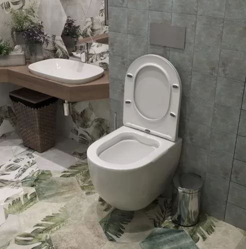 Подвесной унитаз Roxen Antares Rimless Soft Close с сиденьем в комплекте