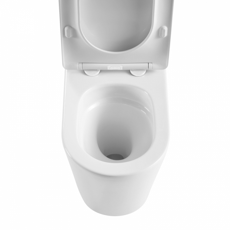 Унитаз ABBER Bequem  компакт белый матовый, безободковый, смыв торнадо