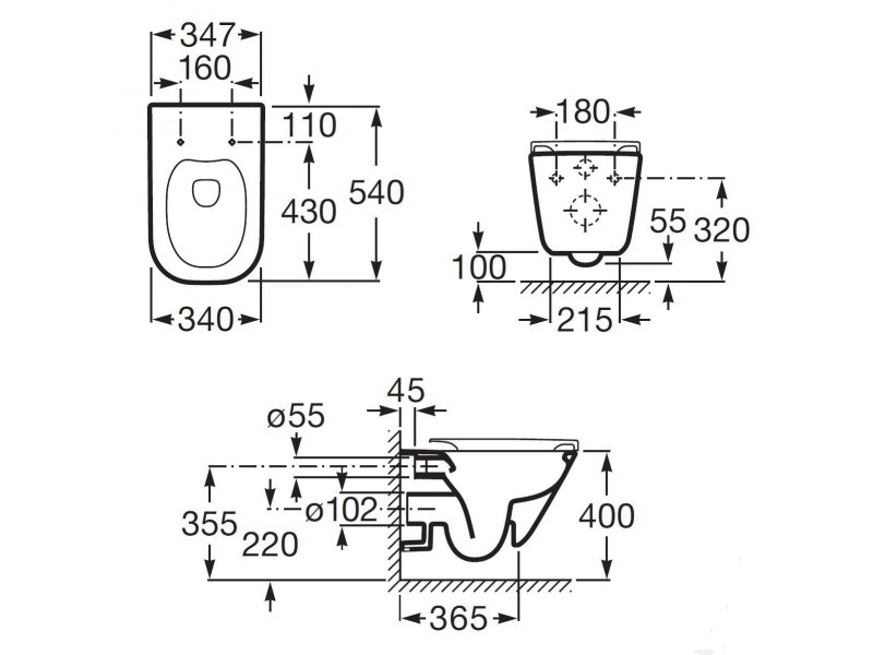 Унитаз подвесной Roca Gap 35x54, с крышкой Soft Close