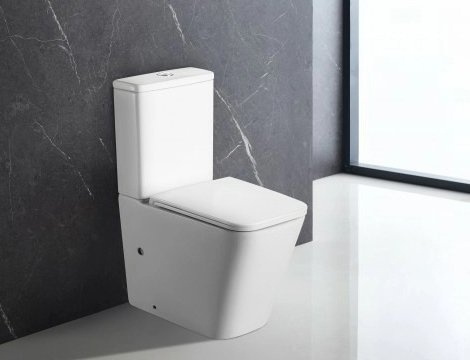 Унитаз напольный Terminus Ватикан 36,5x61 безободковый белый SoftClose