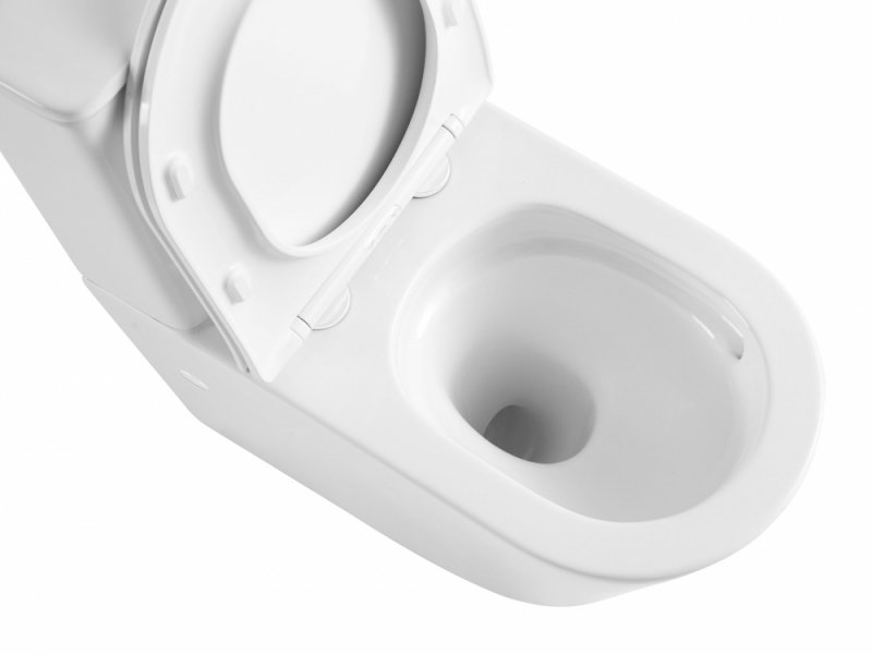 Унитаз ABBER Bequem  компакт белый матовый, безободковый, смыв торнадо