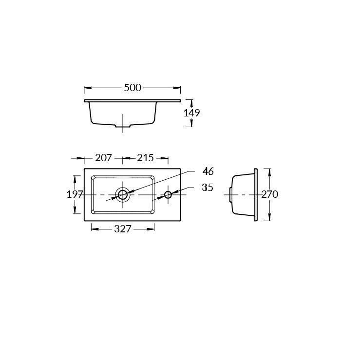 Раковина Kerma Marazzi  LATO 50, белая глянцевая