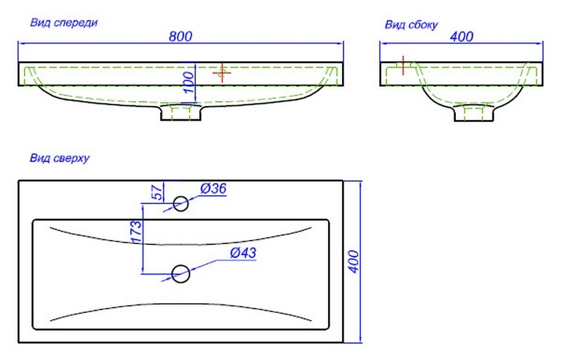 Aqwella Раковина бытовая Infinity 800