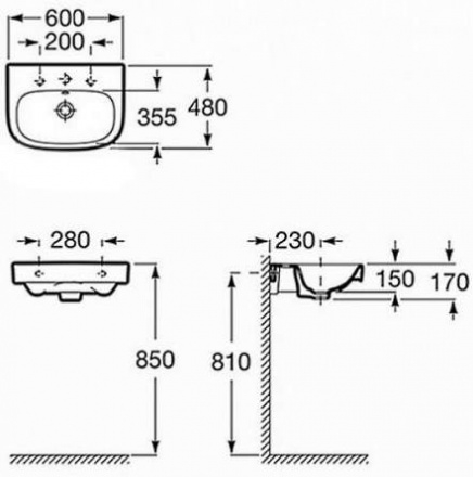 Раковина подвесная Roca Debba