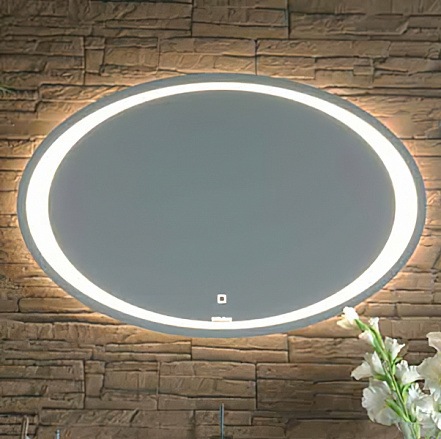 Зеркало Aqwella Clarberg Ellipse с подсветкой, сенсорным выключателем