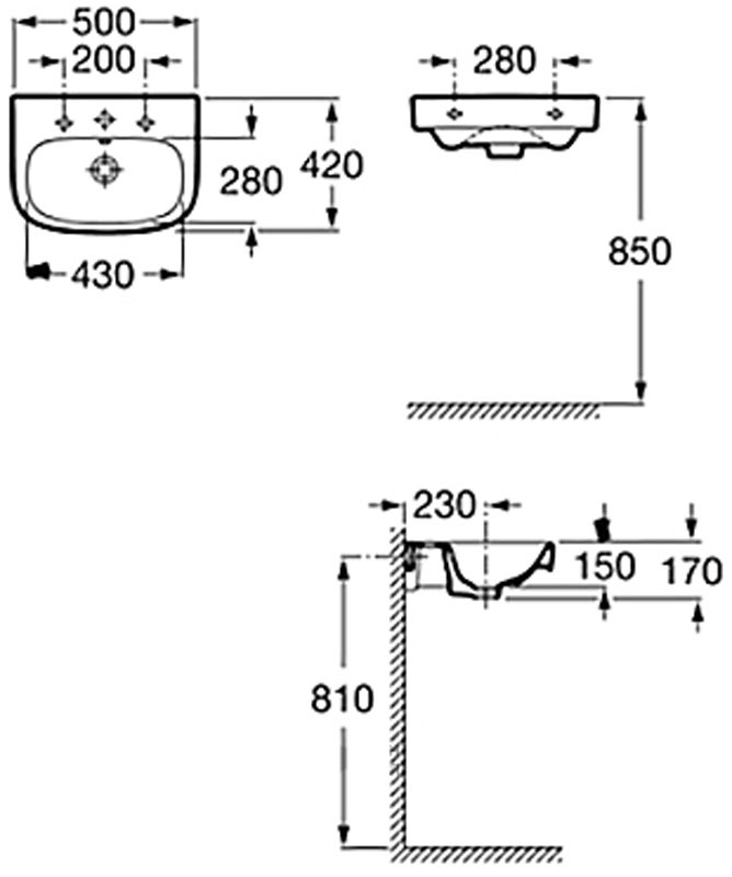 Раковина подвесная Roca Debba