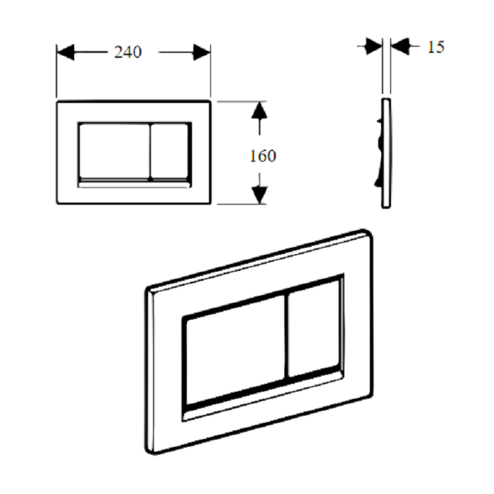 Кнопка смыва Boheme для инсталляции, цвет золото