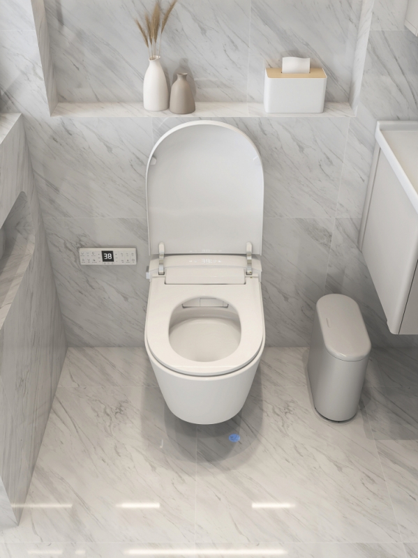 Электронный унитаз-биде ABBER Bequem  подвесной белый