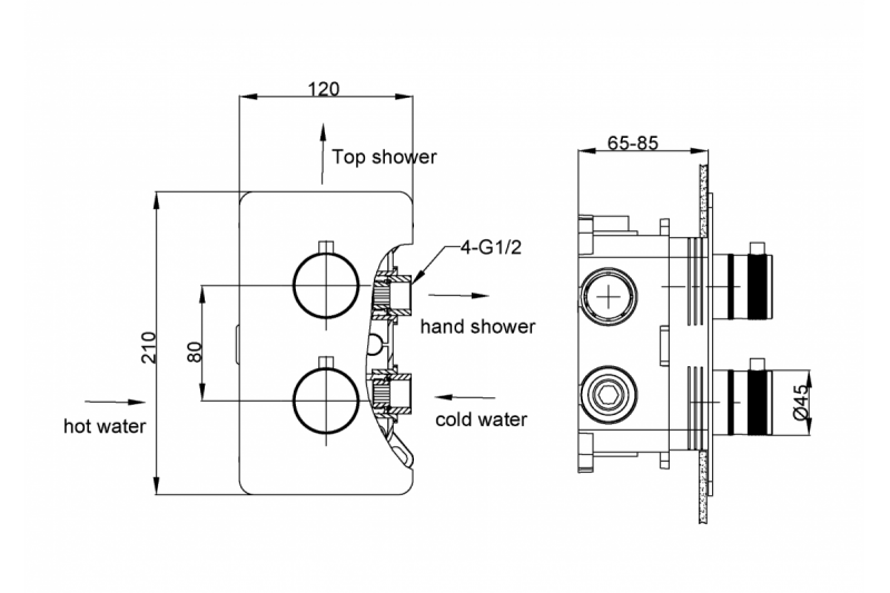 Душевая система скрытого монтажа Boheme Cell брашированное золото
