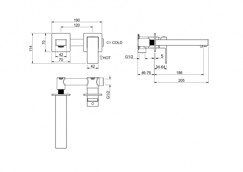 Смеситель для раковины AQUATEK Либра, хром