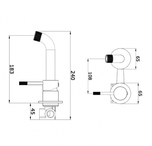 Смеситель встраиваемый Vieir для умывальника матовое золото