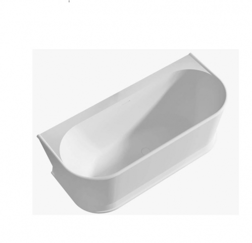 Акриловая ванна Abber 170x80 белая с белым сифоном