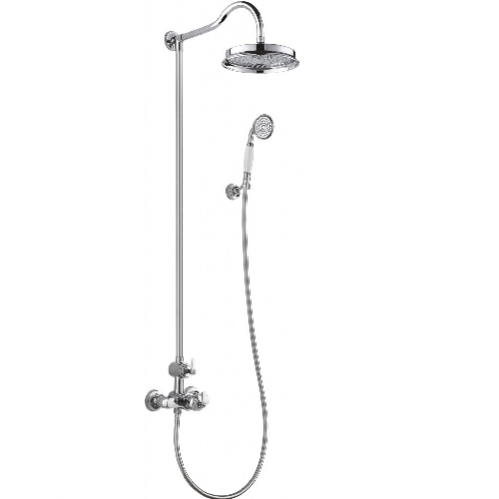 Душевая стойка с термостатическим смесителем, с ручным и верхним душем CEZARES LIBERTY