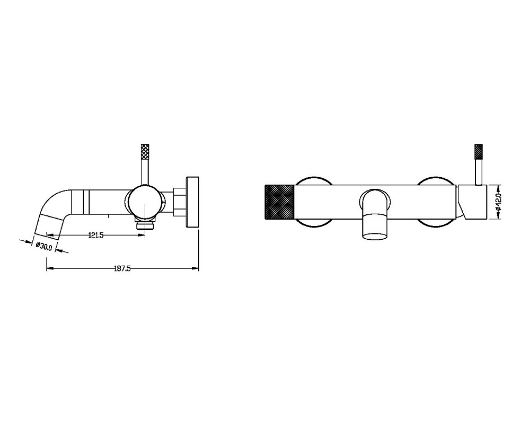 Смеситель для ванны Grocenberg  Хром