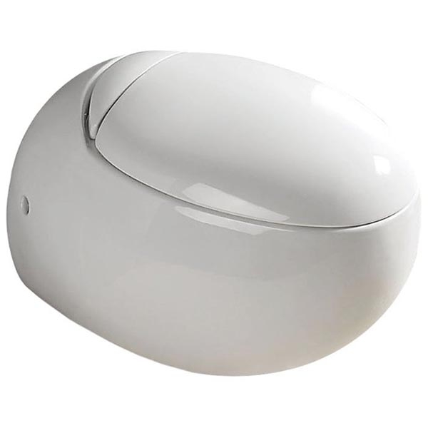 Унитаз Ceramalux  подвесной с крышкой ПП, бело-глянцевый