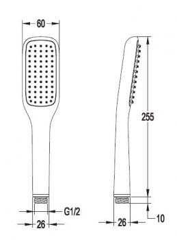 Термостатическая Душевая стойка со смесителем Omnires UNI, хром
