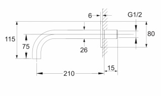 Душевая система скрытого монтажа для ванны Omnires Y  со смесителем для ванны