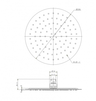 Душевая система Omnires Y скрытого монтажа, нержавеющая сталь