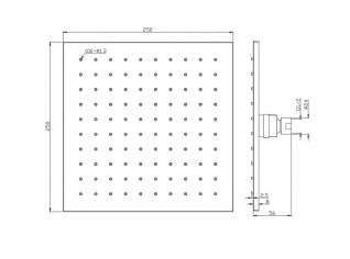Душевая система скрытого монтажа для душа Omnires Parma, никель