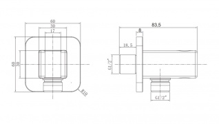 Душевая система скрытого монтажа для душа Omnires Parma, никель