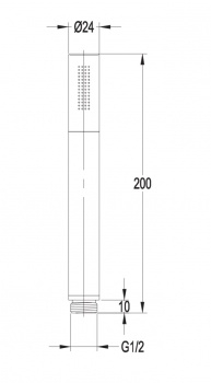 Ручной душ Omnires MICROPHONE, латунь, хром