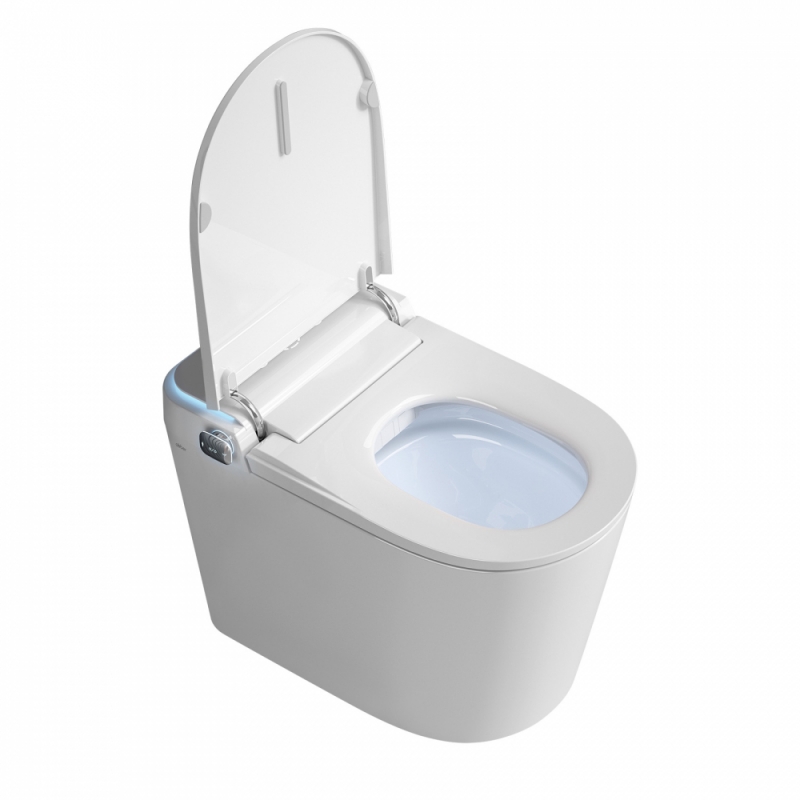 Электронный унитаз-биде ABBER Bequem  приставной белый