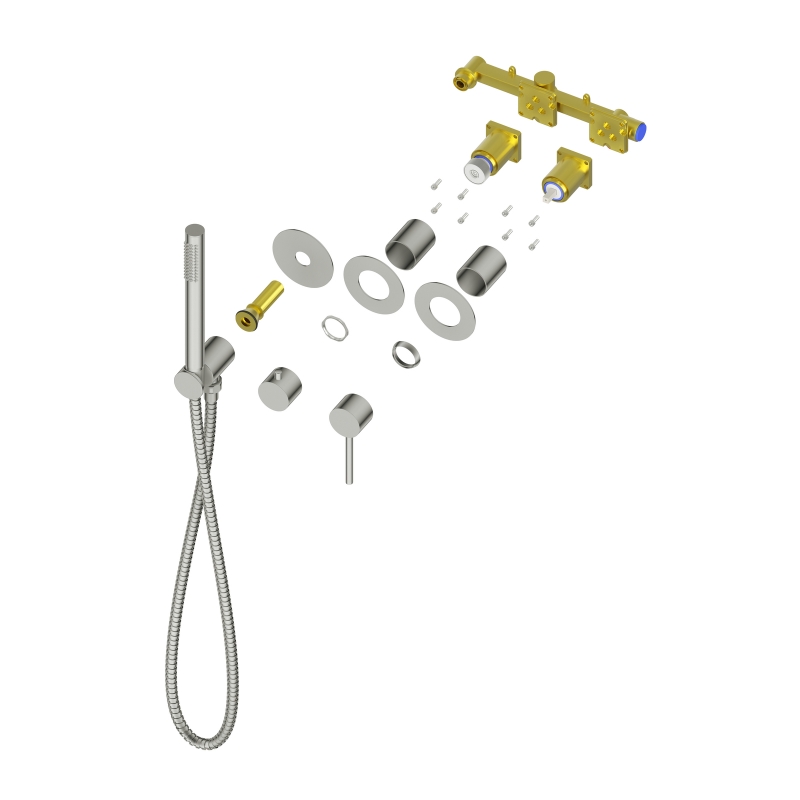 Душевая система скрытого монтажа Timo Saona золото брашированное