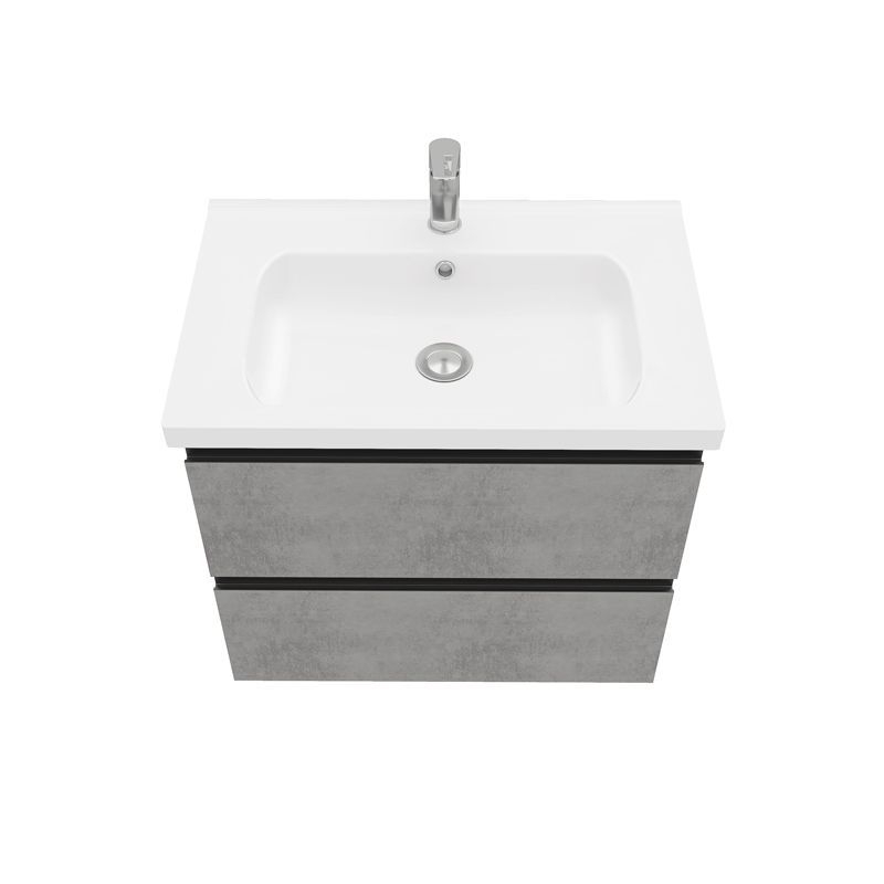 Тумба подвесная ELECTRA 70 с умывальником Creavit Ideal 70, УЛЬТРА белый глянец