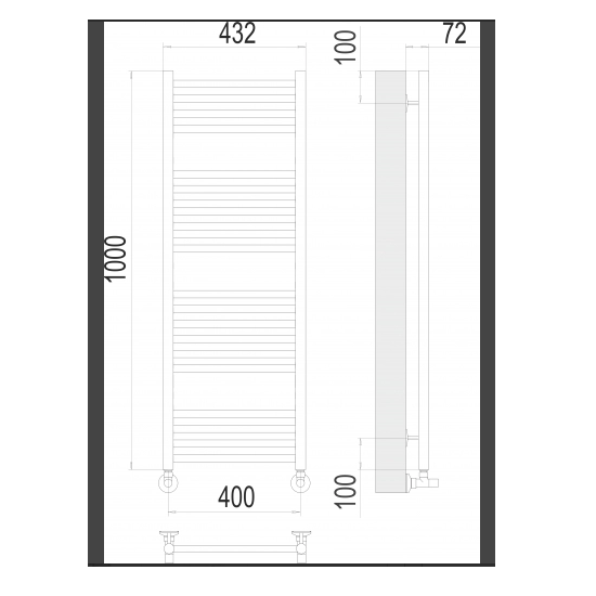 Полотенцесушитель Terminus «Аврора» П20 500х1000