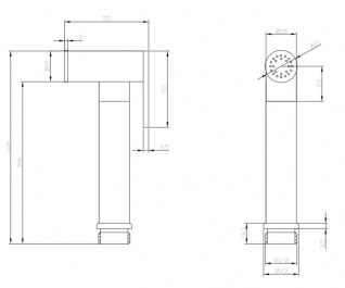  Система для биде Omnires Y скрытого монтажа, черный