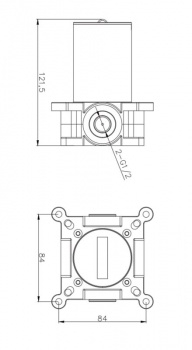  Система для биде Omnires Y скрытого монтажа, черный
