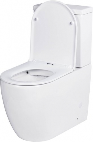Напольный унитаз Roxen Antares  безободковый белый SoftClose 68x36