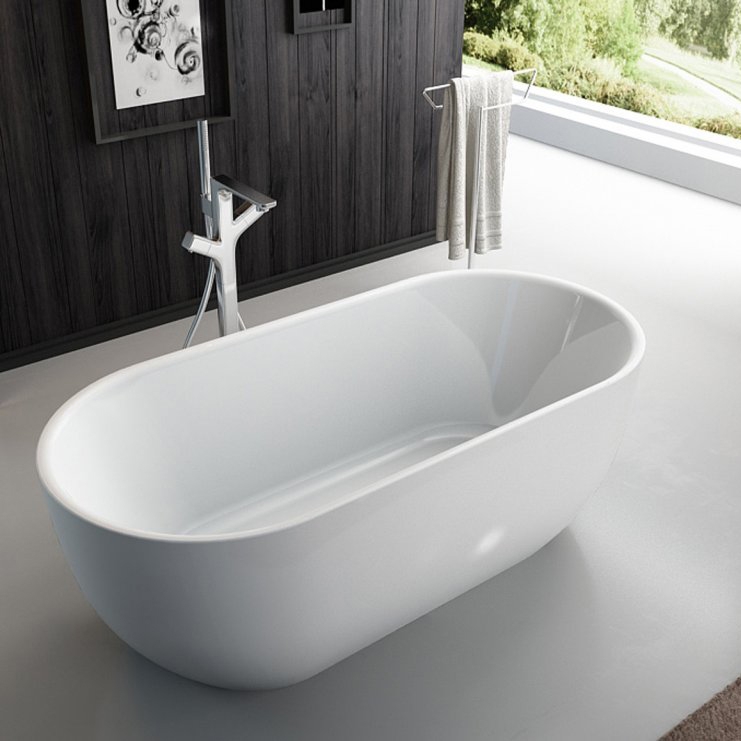 Ванна акриловая BelBagno 170х80 в комплекте с хром слив -переливом