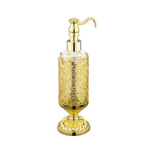 Migliore Luxor дозатор жидкого мыла настольный, стекло/латунь (золото)
