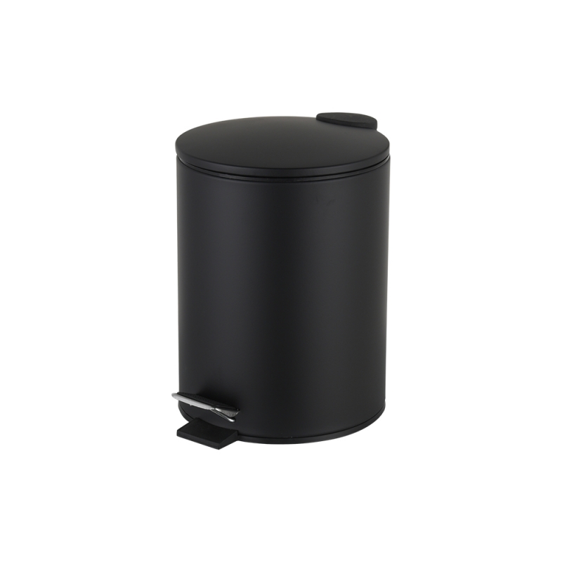 ВЕДРО С ПЕДАЛЬЮ 5Л С ТОНКОЙ КРЫШКОЙ ЧЕРНОЕ 