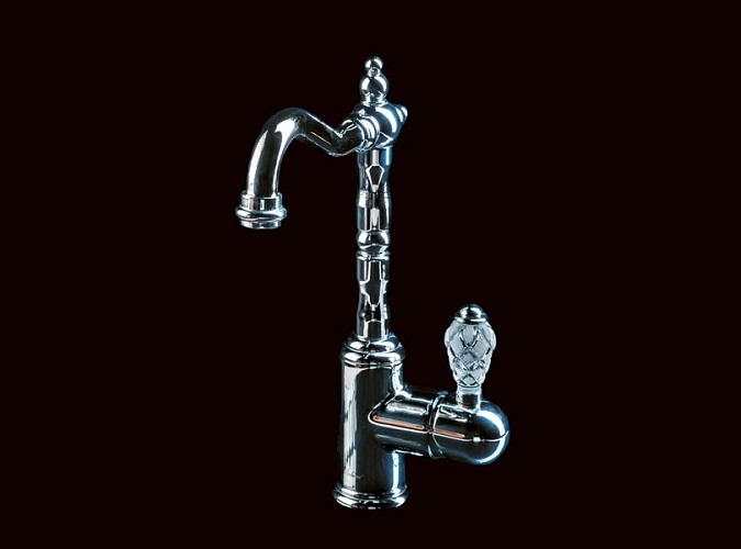 Смеситель для умывальника Boheme Crystal хромированный, высокий