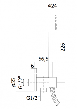 Набор для душа Paffoni Light, нерж. сталь