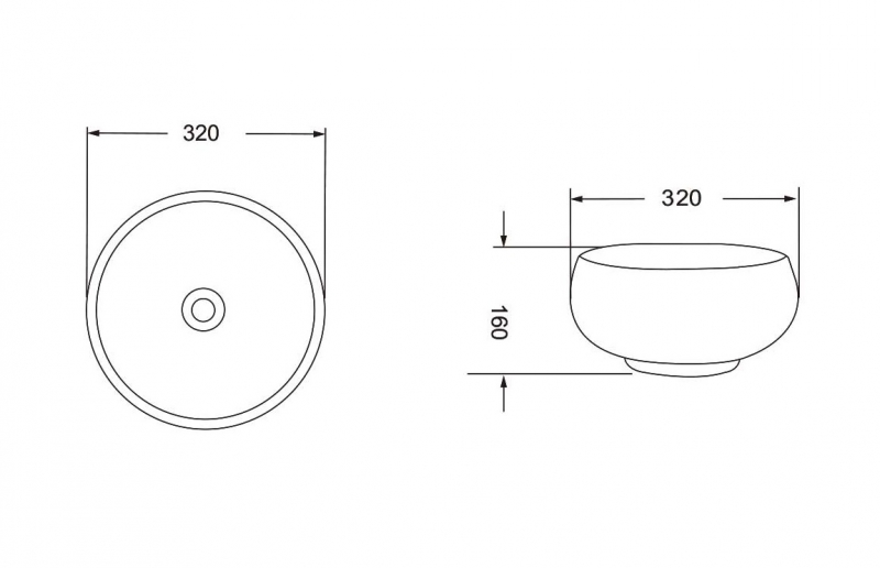 Раковина Vincea 32 x 32 см накладная, белый