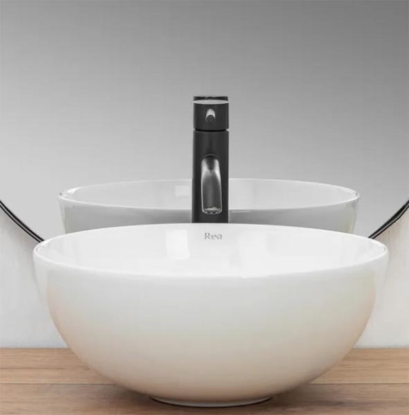 Умывальник Rea Stella 36x36*15 белый