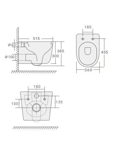  подвесной унитаз Bohema Flow матовый белый с крышкой