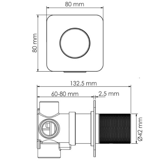 Душевая система  Wasserkraft скрытого монтажа 