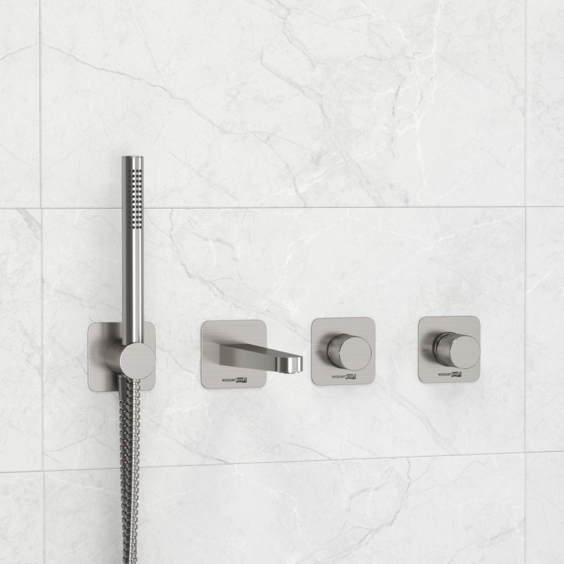 Встраиваемый комплект для ванны с лейкой и изливом WASSER KRAFT TAUBER