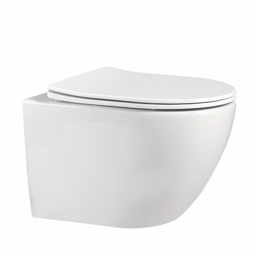 Унитаз ABBER Bequem  подвесной белый, безободковый